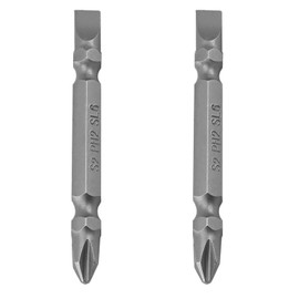 Utoolmart 2Pcs Magnetic Double Head Screwdriver Bits PH2/SL6, 1/4 Inch Hex Shank 2.56-inch Length S2 Power Tool