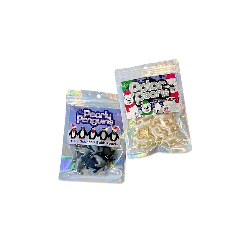 Christmas Bath Pearl Double Pack. 10 Pearly Penguins, 10 Polar