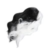 Black and White Short Curly Wig Women Cosplay Party Shoulder