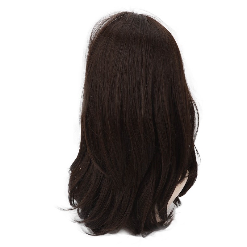 Women Synthetic Wig Long Straight Black Wigs Elastic Hair Wig