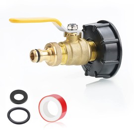 Drado IBC Brass Ball Valve S60 x 6 3/4 Inch Plug System with Lever Handle