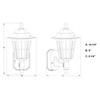 VAXCEL York Textured Pewter Motion Sensor Dusk to Dawn Traditional