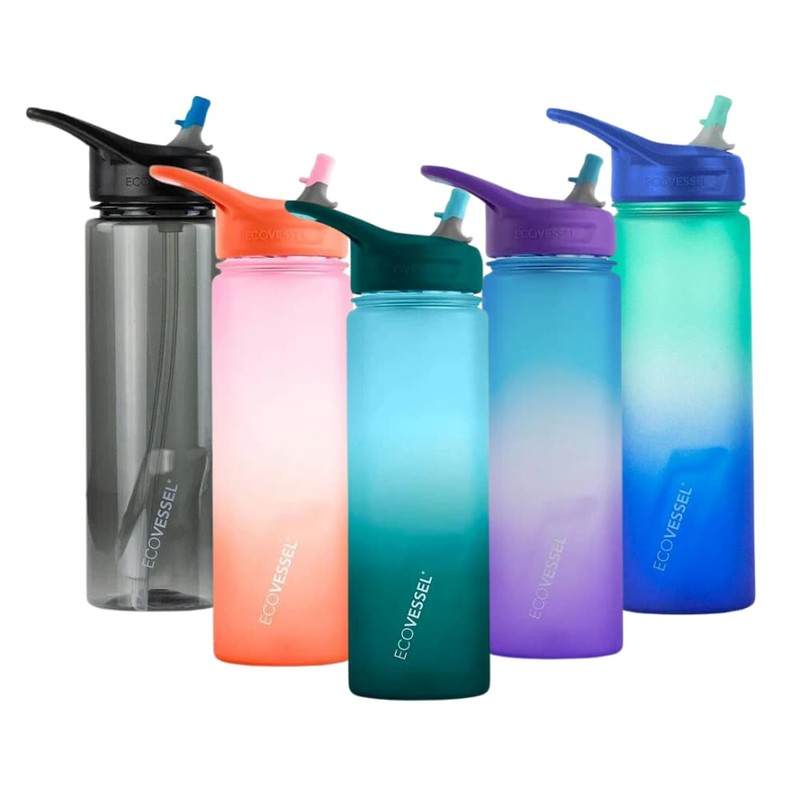EcoVessel Wave Tritan Water Bottle 700ml, Lavender Fields