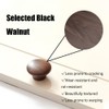 6 Pcs Round Wood Drawer Knobs: 1.5/0.8" Walnut Pulls, Suitable
