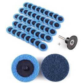 LotFancy Sanding Disc for Die Grinder, 2 Inch, 46PCS, Fine Grit Roll Lock Grinding Stripping Discs and 1/4" Pad Holder, R-Type Quick Change Surface Conditioning Disc