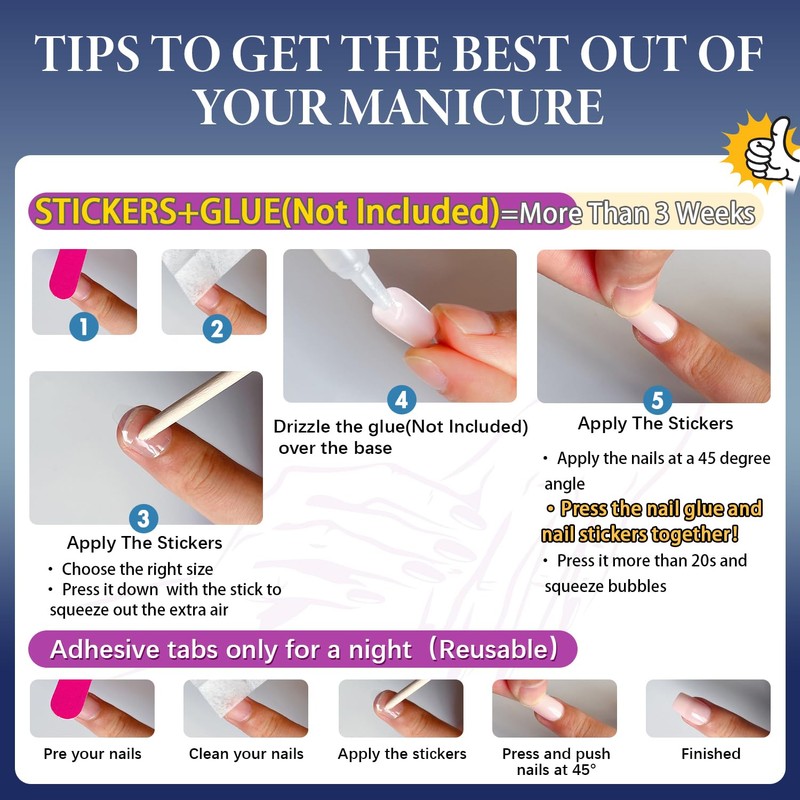 Red Purple Chrome Press on Nails Short Square,SXVME Gold Nail