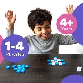 Mobi Kids Educational Math Game - Addition, Subtraction, Multiplication and Division in a Crossword Grid, Numerical Function Tiles, Learning Math Games Kids - for Children Ages 4-8