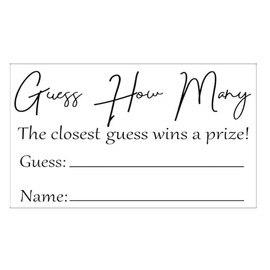 Thistle Brooke cottage Guess How Many Game Cards Set of 50 Shower Games Bridal Shower Baby Shower