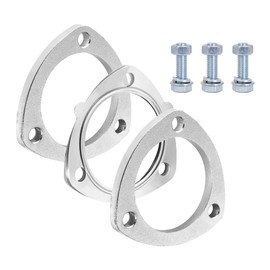 SVULK 3-Bolt 2.5 inch/63mm Stainless Steel Exhaust Flange & Exhaust Gasket with Bolts & Nuts for Automotive Replacement Exhaust Flanges