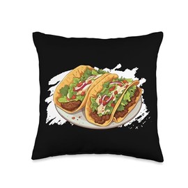 Birria Tacos Mexican Food SteMi Apparel Birria Tacos Mexican Food Mexico Cuisine Foodie Throw Pillow, 16x16, Multicolor