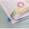 Tupalizy 50PCS Plastic Paper Clips Bookmarks Smooth Colored Paperclip Clamp