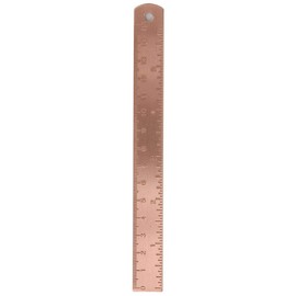 Straight RulerMaximum Scale:150mmVintage Brass Handy Straight Ruler Metal Copper Bookmark for Line Drawing (Copper) School Supplies School Supplies