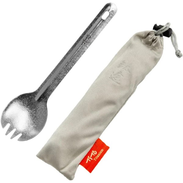 TiTo Titanium Bright Colorful Titanium Spork for Camping, Lightweight Spoon