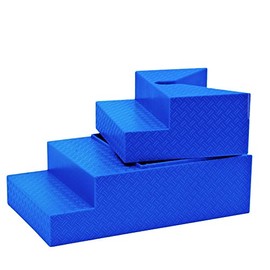 Deluxe Blue Breakable Ring Stairs for Wrestling Action Figure Rings