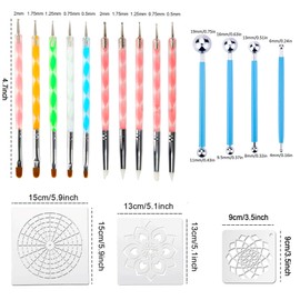 Mandala Dotting Tools,Augshy 58PCS Dot Painting Tools Set Rock Painting Kits with a Blue Zipper Waterproof Storage Bag for Rock Painting