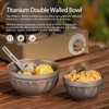 iBasingo 500ML & 800ML Titanium Bowl Double Wall Insulated Camping