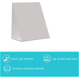 Zutan 24-Inch Bed Wedge Pillow Foam Incline for Neck Pain, Headaches, Multi-Purpose, Comfortable, Legs and Back Support for Acid Reflux, Increases Blood Flow, Promotes Breathing, White