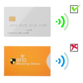 AOZUO Pack of 10 RFID Blocker Card Case, Credit Card Case, Wallet, Debit Cards, RFID Blocking Sleeves, RFID Card Protection Holder, Identity Theft Prevention for Women and Men, 4 Colours