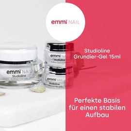 Emmi Nail Studioline Grundiergel für Gel Nägel I LED UV Primer für Gelnägel I Dünnviskoses Haftgel als Grundlage für Builder-Gel I Vegan I 15ml