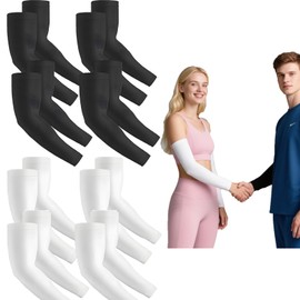 8 Pairs Arm Sleeves for Men & Women – Breathable，UV Sun Protection, upf50+Sports Arm Sleeves for Women, Men & Youth