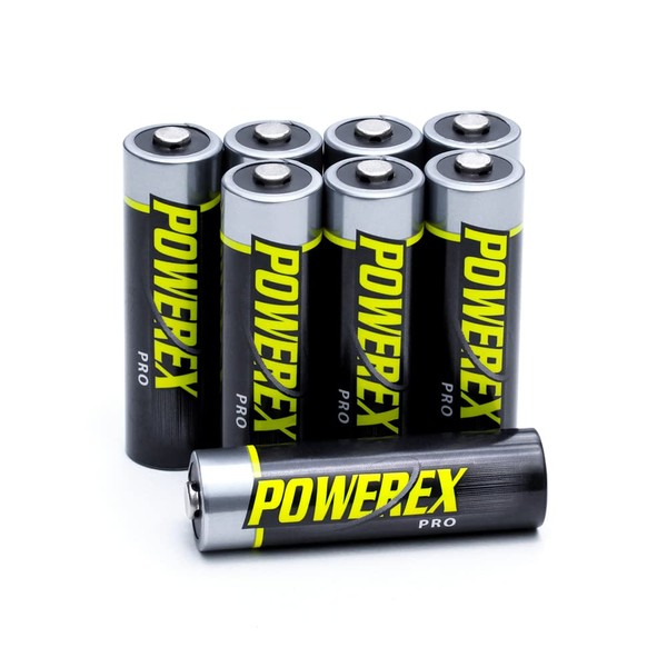 Powerex PRO High Capacity Rechargeable AA NiMH Batteries (1.2V, 2700mAh)