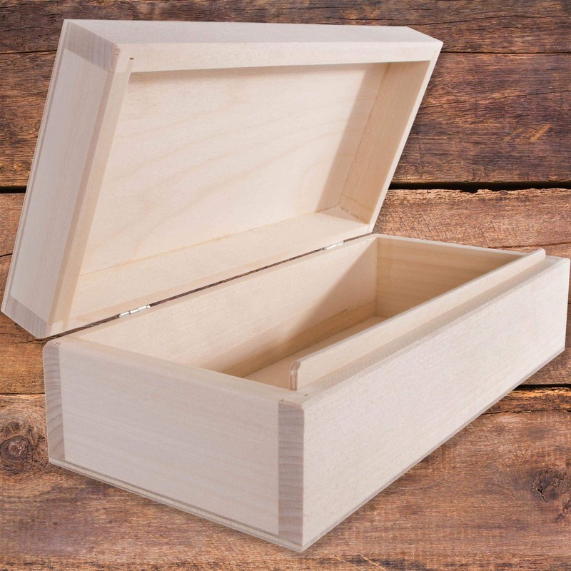 Rectangular Oblong Wooden Box to Decorate | 24 x 11.5