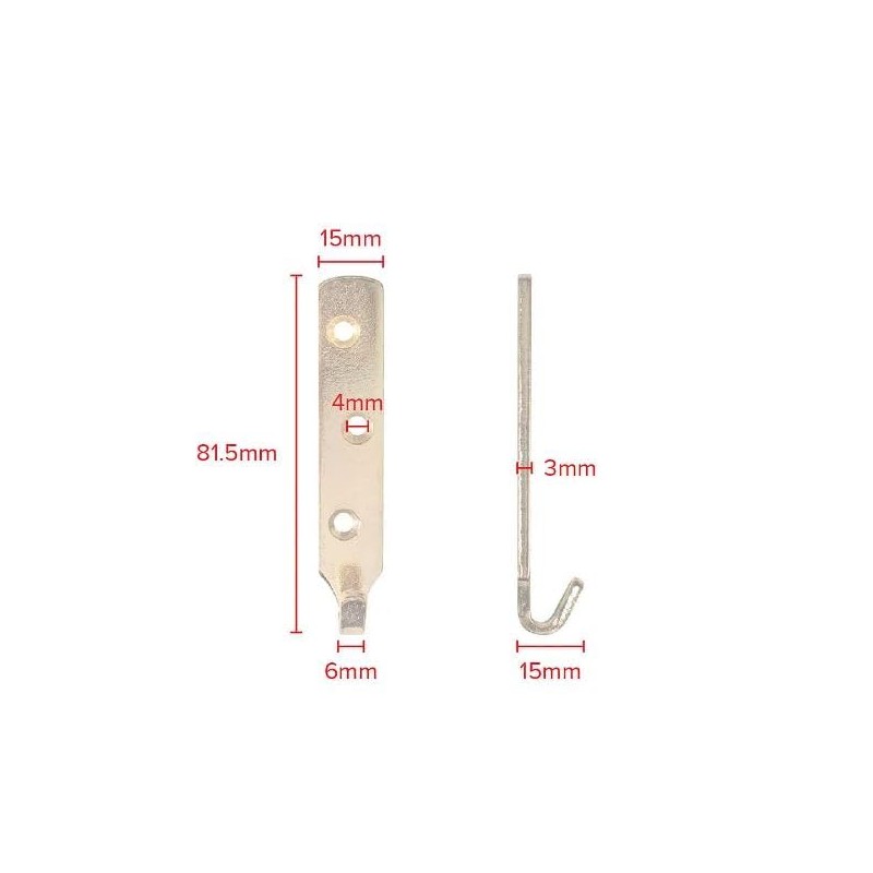 LagunaProject 4 x Heavy Duty Brass Plated J Hooks 3
