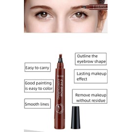 Eyebrow Pencil - Eyebrow Microblading Pen - Eye Makeup Eyebrow Pen Micro 4 Point Brow Pen Lift Long-Lasting Waterproof Natural Eyebrow Hair , Eyebrow Makeup, and Smudge-proof