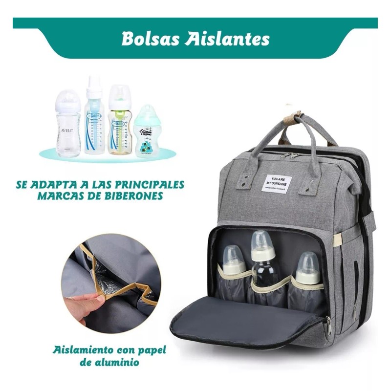 Lostrain Mochila Para Pañales Mochila Bebés Plegable Gran Capacidad