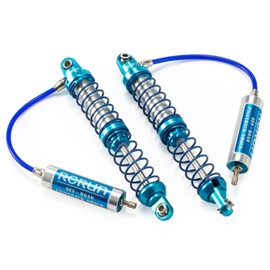 RXZIXYL Adjustable Oil Piggyback Shock Absorber 70-123mm with Remote Reservoir for 1/10 RC Crawler Axial SCX10 Wraith CAPRA RR10 TRX4 (90mm 2pcs)