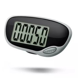 대형 LED 세이프 디지털 만보계 검정만보기 휴대용 운동 측정 Large LED Pedometer Digital Safe Black Portable Exercise Tracker