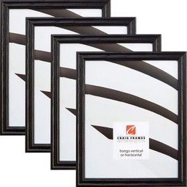 Craig Frames 200ASHBK 17 x 22 Inch Picture Frame, Black, Set of 4