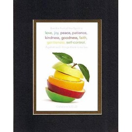 But the Fruit of the Spirit is - Galatians 5:22-23. 8 x 10 Inches Biblical/Religious Verses set in Double Beveled Matting (Black on Gold) - A Timeless and Priceless Poetry Keepsake Collection