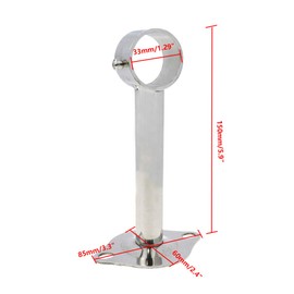 Rannb Ceiling-Mount Bracket Wardrobe Pipe Bracket Rod Lever Support Holder Fit 32 to 33mm Rod 150mm/5.9" Length-2pcs