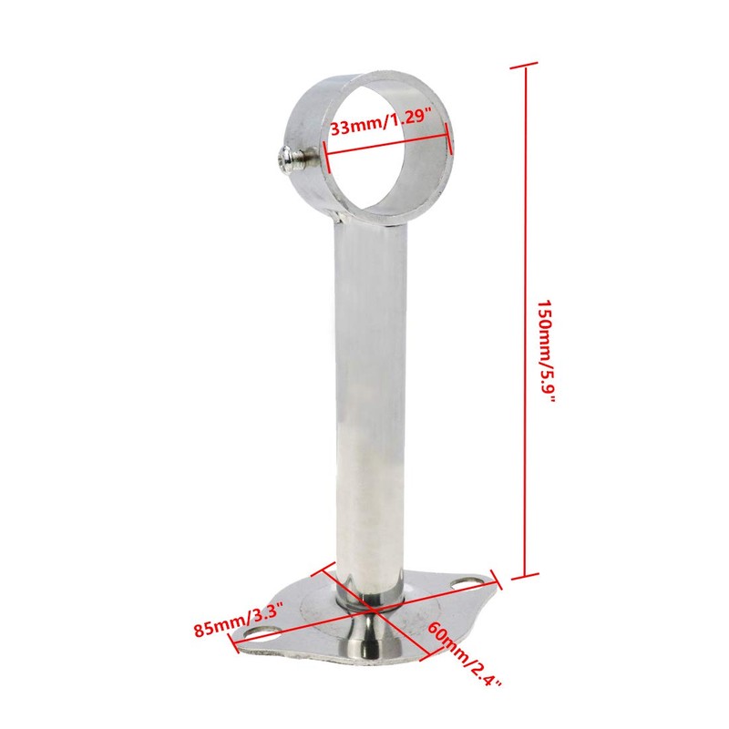 Rannb Ceiling-Mount Bracket Wardrobe Pipe Bracket Rod Lever Support Holder