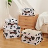 VinneGenzz Storage Bin with Lid Cow Print Cute Fabric Storage
