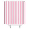WUASDCS Pink White Striped Shower Curtain Vertical Stripe Geometric Modern