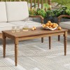 GDF Studio 40" Outdoor Acacia Wood Coffee Table, Lightweight Slatted