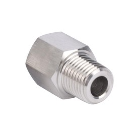 Goldpea Stainless Steel 304 M20*1.5 Female Thread x 1/2" NPT Male Adapter Metric Convert NPT Pipe Fiiting for Pressure Gage 1pc