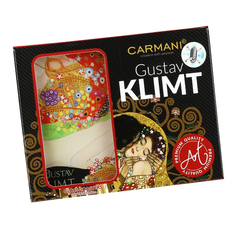 CARMANI - Glass Coaster, Glass Underlay, Drinks Mat, Heat Resistant