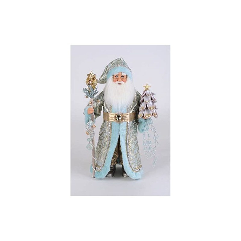 Karen Didion Coastal Opulence with Staff Santa Figurine