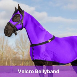 RESISTANCE Premium Horse Sleazy Full Body Slicker with Zipper Face & Forelock Saver Horse Care Sheet