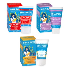Triple Paste Gift Bundle: Diaper Rash Cream Ointment, 3X Max Strength, Multi-Purpose, 2oz Trio Kit
