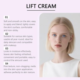 Crema hidratante facial - Crema hidratante facial reafirmante y lifting para suavizar las arrugas, hidratación diaria suave para todo tipo de piel, cremas reafirmante de la piel no grasa (3 piezas)