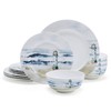 Mikasa Seaside Coastal Bone China Lightweight Chip Resistant 12 Piece
