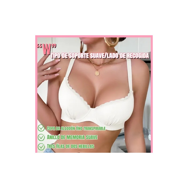 Paquete 3 Brasier Copa Preformada Varilla Push Up Colores