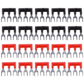 LIOOBO Electrical Shorting Jumpers 20pcs TB1503 Terminal Short Strips Double Row Screw Terminal Strip