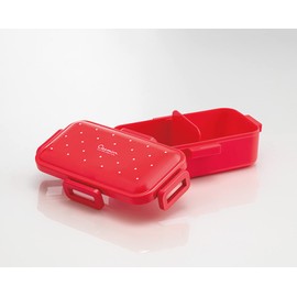 Skater PFLB6AG-A Ag+ Silver Ion, Antibacterial, Fluffy, Dome-Shaped Lid, Lunch Box, 18.9 fl oz (530 ml), Casmine, Red