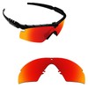 Alphax Polarized Fire Red Replacement Lenses for Oakley Si M