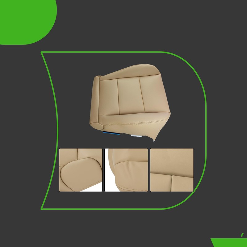 munirater 2Pcs Tan Seat Cover Driver Side Bottom and Top